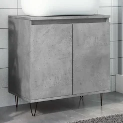 Armoire de bain gris béton 58x33x60 cm bois d'ingénierie vidaXL