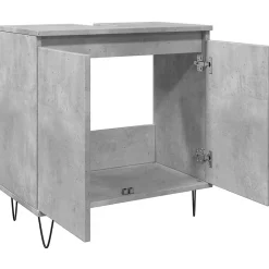 Armoire de bain gris béton 58x33x60 cm bois d'ingénierie vidaXL