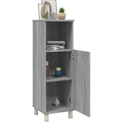 Armoire de bain Sonoma gris 30x30x95 cm Bois d'ingénierie vidaXL