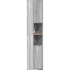 Armoire de bain Sonoma gris 30x30x183,5 cm Bois d'ingénierie vidaXL
