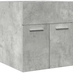 Armoire de lavabo de salle de bain gris béton 41x38,5x46 cm vidaXL