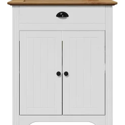 Armoire de lavabo de salle de bain BODO blanc marron 70x35x80cm vidaXL