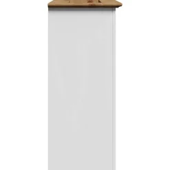 Armoire de lavabo de salle de bain BODO blanc marron 70x35x80cm vidaXL
