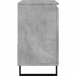 Armoire de lavabo de salle de bain gris béton 65x33x60 cm vidaXL