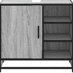 Armoire de lavabo de salle de bain sonoma gris 65x33x60 cm vidaXL