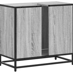 Armoire de lavabo de salle de bain sonoma gris 65x33x60 cm vidaXL