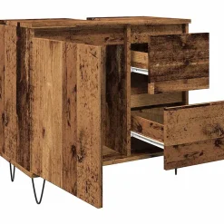 Armoire de lavabo de salle de bain vieux bois 65x33x60 cm vidaXL