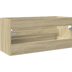 Armoire de lavabo de salle de bain chêne sonoma 100x38,5x45 cm