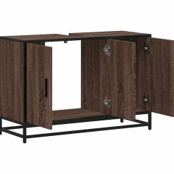 Armoire de lavabo de salle de bain chêne marron 90x33x60 cm vidaXL