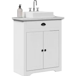 Armoire de lavabo de salle de bain BODO blanc 70x35x80 cm vidaXL