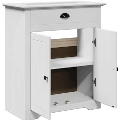 Armoire de lavabo de salle de bain BODO blanc 70x35x80 cm vidaXL
