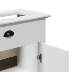 Armoire de lavabo de salle de bain BODO blanc 70x35x80 cm vidaXL