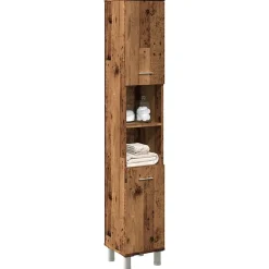 Armoire de salle de bain vieux bois 30x30x179cm bois ingénierie vidaXL