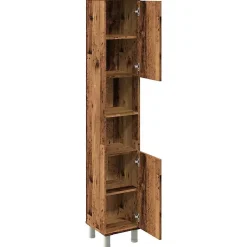 Armoire de salle de bain vieux bois 30x30x179cm bois ingénierie vidaXL