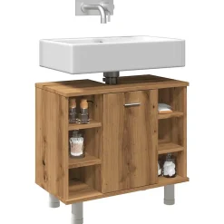 Armoire de salle de bain chêne artisanal 60x32x53,5 cm vidaXL