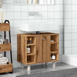 Armoire de salle de bain chêne artisanal 60x32x53,5 cm vidaXL