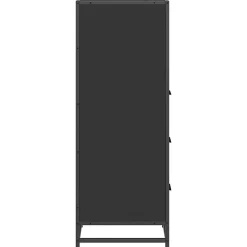 Armoire de salle de bain noir 35x37,5x100 cm bois d'ingénierie vidaXL