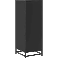 Armoire de salle de bain noir 35x37,5x100 cm bois d'ingénierie vidaXL