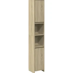 Armoire de salle de bain Chêne sonoma 30x30x183,5 cm Aggloméré vidaXL