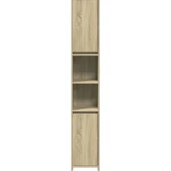 Armoire de salle de bain Chêne sonoma 30x30x183,5 cm Aggloméré vidaXL