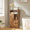 Armoire de salle de bain Namsskogan 100 x 50 x 25 cm effet noyer noir en.casa