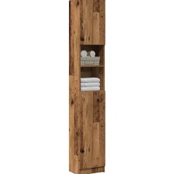 Armoire de salle de bain vieux bois bois d'ingénierie vidaXL