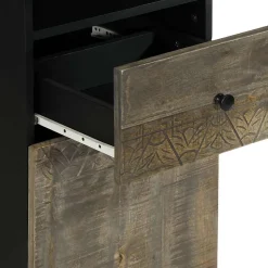 Armoire de salle de bain 38x33x160 cm bois massif de manguier vidaXL