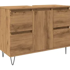 Armoire de salle de bain chêne artisanal bois d'ingénierie vidaXL