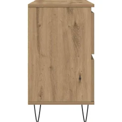 Armoire de salle de bain chêne artisanal bois d'ingénierie vidaXL