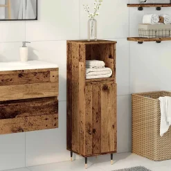Armoire de salle de bain vieux bois 30x30x100cm bois ingénierie vidaXL