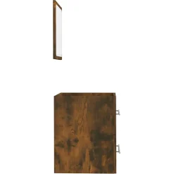 Armoire de salle de bain avec miroir Chêne fumé 41x38,5x48 cm vidaXL