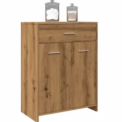 Armoire de salle de bain chêne artisanal 60x33x80 cm vidaXL