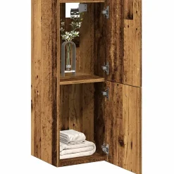 Armoire de salle de bain suspendue vieux bois bois d'ingénierie vidaXL