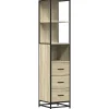 Armoire de salle de bain chêne sonoma 35x37,5x166 cm vidaXL