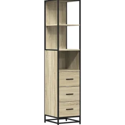 Armoire de salle de bain chêne sonoma 35x37,5x166 cm vidaXL
