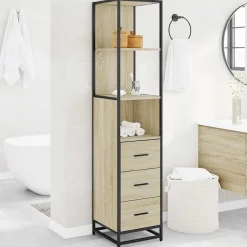Armoire de salle de bain chêne sonoma 35x37,5x166 cm vidaXL