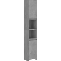 Armoire de salle de bain Gris béton Bois d'ingénierie vidaXL