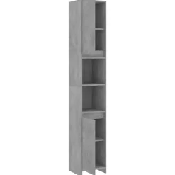 Armoire de salle de bain Gris béton Bois d'ingénierie vidaXL