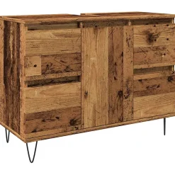 Armoire de salle de bain vieux bois 80x33x60 cm bois ingénierie vidaXL
