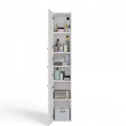 Armoire de salle de bain, blanc mat, 170 x 30 x 30 cm