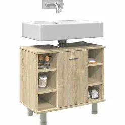 Armoire de salle de bain Chêne sonoma 60x32x53,5 cm Aggloméré vidaXL