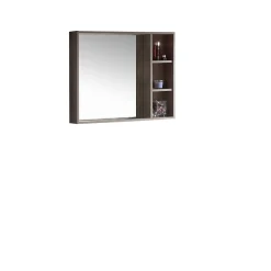 Armoire de salle de bain avec miroir chêne brun 80 cm Aquanoma