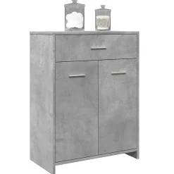 Armoire de salle de bain Gris béton 60x33x80 cm Aggloméré vidaXL