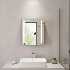 Armoire de salle de bain à miroir LED 55 x 15 x 65cm - DILECI