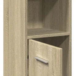 Armoire de salle de bain Chêne sonoma 30x30x183,5 cm Aggloméré vidaXL