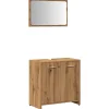 Armoire de salle de bain avec miroir chêne artisanal vidaXL
