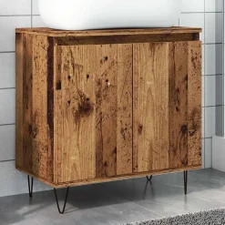 Armoire de salle de bain vieux bois 58x33x60 cm bois ingénierie vidaXL