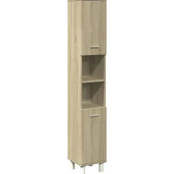 Armoire de salle de bain chêne sonoma 30,5x30x179 cm vidaXL