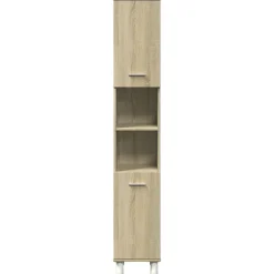 Armoire de salle de bain chêne sonoma 30,5x30x179 cm vidaXL