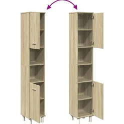 Armoire de salle de bain chêne sonoma 30,5x30x179 cm vidaXL
